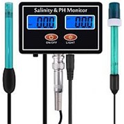 Монитор уровня pH и солености воды ТЕХМЕТР КС-2587 стационарный для аквариума (Черный)