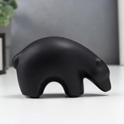 Сувенир керамика "Чёрный медведь" 6,8х5х11,5 см
