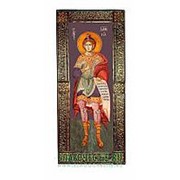 Благовещенская икона Даниил, пророк, ростовая мерная икона в окладе из чеканной меди Высота иконы 46 см фотография