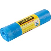 Stayer Мешки для мусора COMFORT STAYER 120 л, голубой, 10 шт., завязки, особо прочные 39155-120