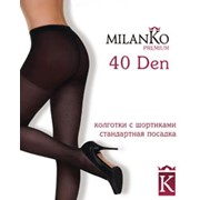 Женские шелковистые колготки 40 DEN с шортиками MilanKo фото