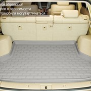 Коврик багажника Audi Q7 06 3D Kagu борт. серый фотография