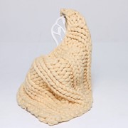 Плед из толстой пряжи, ручной вязки , chunky knit blanket. фото