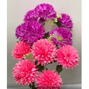 Упаковка искусственных хризантем розово-пурпурных 50 букетов фотография