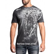 Мужская футболка Affliction Relinquish с крылатым скелетом фотография