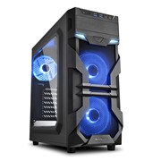 Корпус Sharkoon VG7-W blue led черный фото