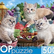 Пазлы Рыжий кот Пазлы 500 элементов 485*345мм. TOPpuzzle “Невские маскарадные котята“ фото