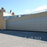 Облицовка фасада композитными аллюминиевыми панелями фото