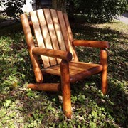 Садовое кресло из брёвен собственное производство фото