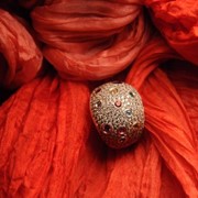 Кольцо, золото Au 585° пробы со вставками из драгоценных и полудрагоценных камней