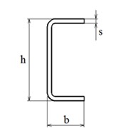 Стальной гнутый тонкостенный швеллер (равнопотолочный) для ЛСТК