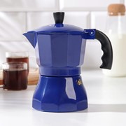 Кофеварка гейзерная «Белланто», на 3 чашки, цвет синий фотография