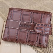 Мужской стильный кошелёк 1204 коричневый фото