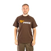 Футболка Для охоты PRIDE Logo T-Shirt (Лого)(хлопок, т.коричневый) (р-р S) фото