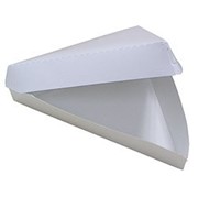Треугольная коробка для пиццы с откидной крышкой, 21х17х4см, картонная, Pactiv, DP14068 фото