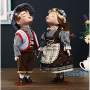 Кукла коллекционная парочка поцелуй набор 2 шт “Кай и Герда“ 30 см фотография