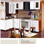 Кухня массив Ясеня Т502 цвет 101 фото
