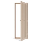 Дверь деревянная с порогом 700*2040 мм, ель, 734-4SU фото