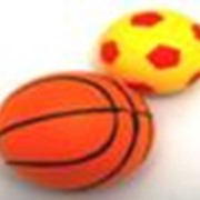Игрушка для животных Мяч губчатый футбольный мягкий большой 6,5 см фото