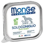 Monge Dog 150г конс. Monoproteico Solo Влажный корм для взрослых собак Паштет из кролика фотография
