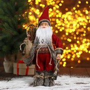 Дед Мороз “В красном тулупе с фонарём“ 19х30 см фотография
