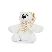 Игрушка мягкая Bebelot “Белый медведь с шарфиком“ (30 см) фото