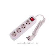 Удлинитель с заземлением 4 входа 2 метра с выключателем Lezard фото