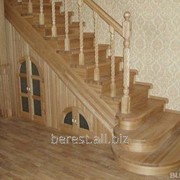 Лестница из массива дуба в дом фото
