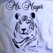 Халат махровый с именной вышивкой и тигром 2 фото
