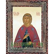 Благовещенская икона Иулия (Юлия) Карфагенская, святая мученица, копия старой иконы, печать на дереве Высота иконы 11 см фото