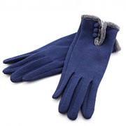 Синие женские перчатки Pittards