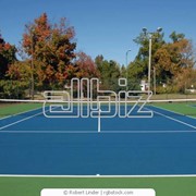 Обслуживание и ремонт теннисных кортов фотография