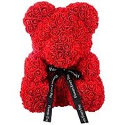 Декоративное изделие“медвежонок из роз“ 25 см Huajing Plastic (192-501) фото