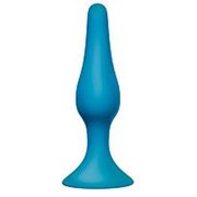 Бирюзовая анальная пробка Slim Anal Plug Large - 12,5 см. фото