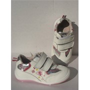 Кроссовки бело-розовые с бабочками 571-4С фото