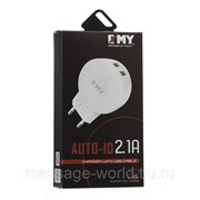 Сетевое Зарядное Устройство Emy MY-269 Lightning 2400mAh, зарядка для смартфона, телефона фото