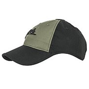 Бейсболка Helikon Logo Cap, цвет Black/Olive Green B фото