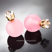 Серьги - шарики ''Dior'' со стразом 216554(32) фото
