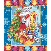 Ткань вафельная хлопчатобумажная Письмо Дед морозу 1 фотография