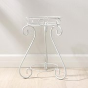 Подставка для цветов «Лотос малый», d=25 см, цвет белое серебро фото