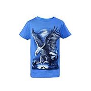 Модная футболка голубого цвета с орлом 10 фото