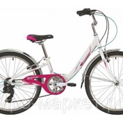 Велосипед Novatrack 24“ Ancona 140699 алюминиевая рама 12“, белый, 7-скоростей, TY300/RS35/TZ500, V-brake фото