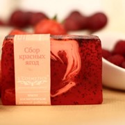 Мыло ручной работы натуральное - сбор красных ягод, 100 Г фото