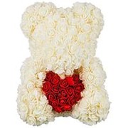 Декоративное изделие"медвежонок из роз с сердцем" 40 см Huajing Plastic (192-510)