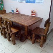 Мебель из дерева под старину. Столы, стулья и т. д фото