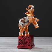 Статуэтка “Слон на кубе“ бронзовый цвет, 31 см фото