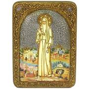 Икона аналойная Святая преподобномученица великая княгиня Елисавета на мореном дубе фото
