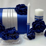 Свадебный набор синий фото