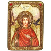 Икона аналойная Святая Великомученица Ирина Македонская на мореном дубе фото