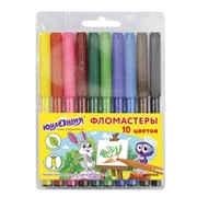 Фломастеры ЮНЛАНДИЯ 10 цветов, “УРОКИ РИСОВАНИЯ“, вентилируемый колпачок, ПВХ, 151415 фото